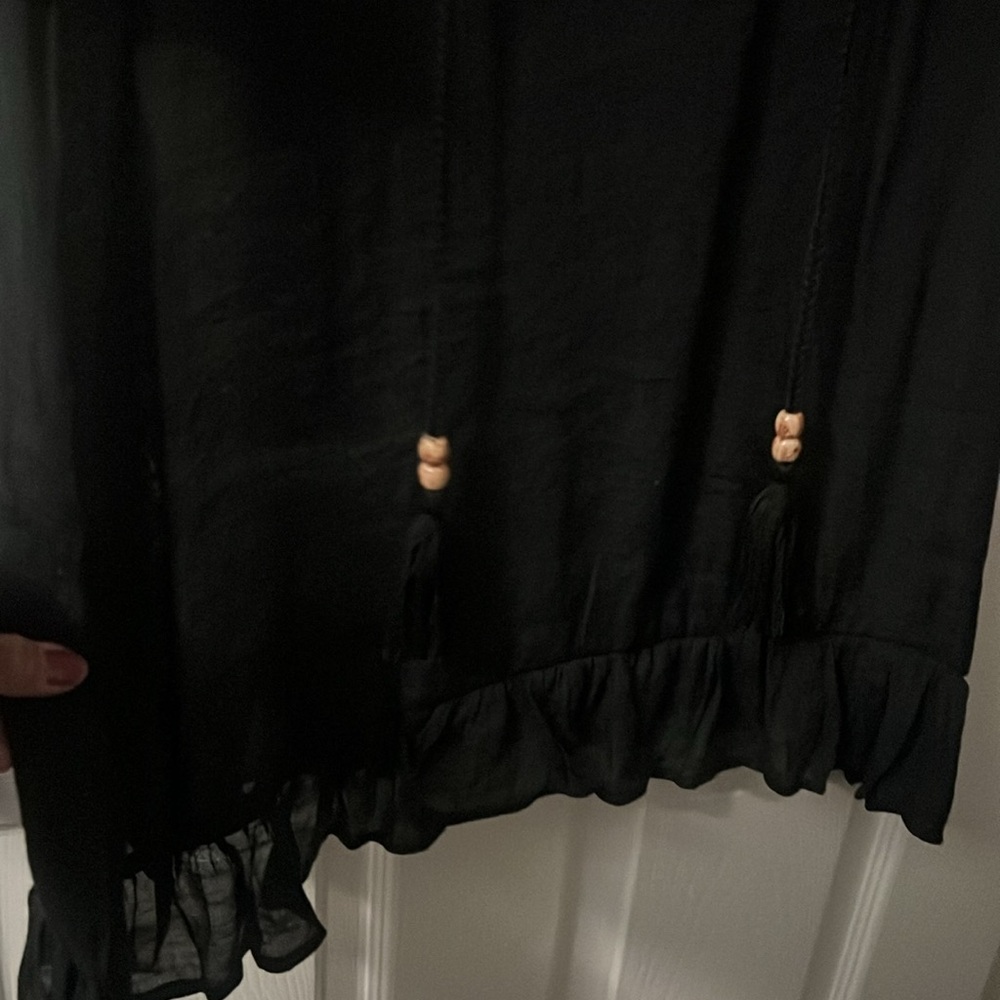 💝 Aimage Womans Coverup Black with Embroider Details NWT retail $39 - Picture 6 of 8